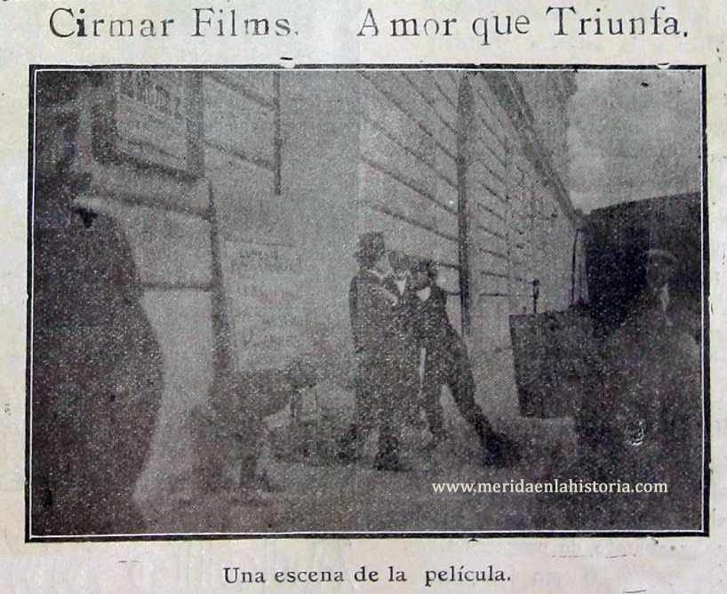 Escena de "El amor que triunfa" publicada en "La Revista del Cinema".